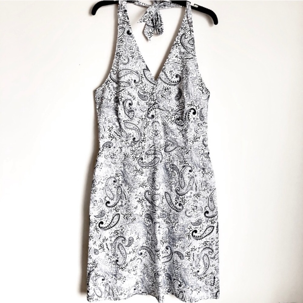 Ann Taylor Petite Paisley Halter Dress 🟣